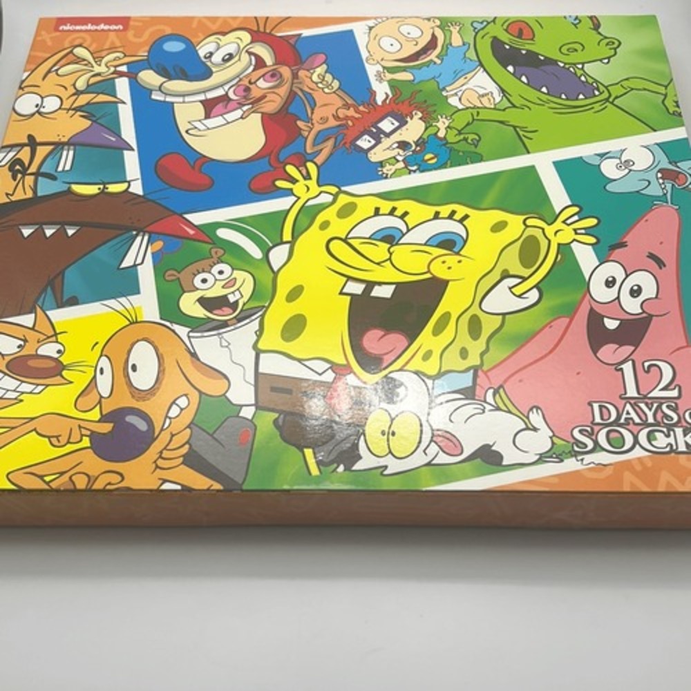 Nickelodeon SpongeBob & friends 12 Days of Socks Crew Novelty‎ Socks NWB Men